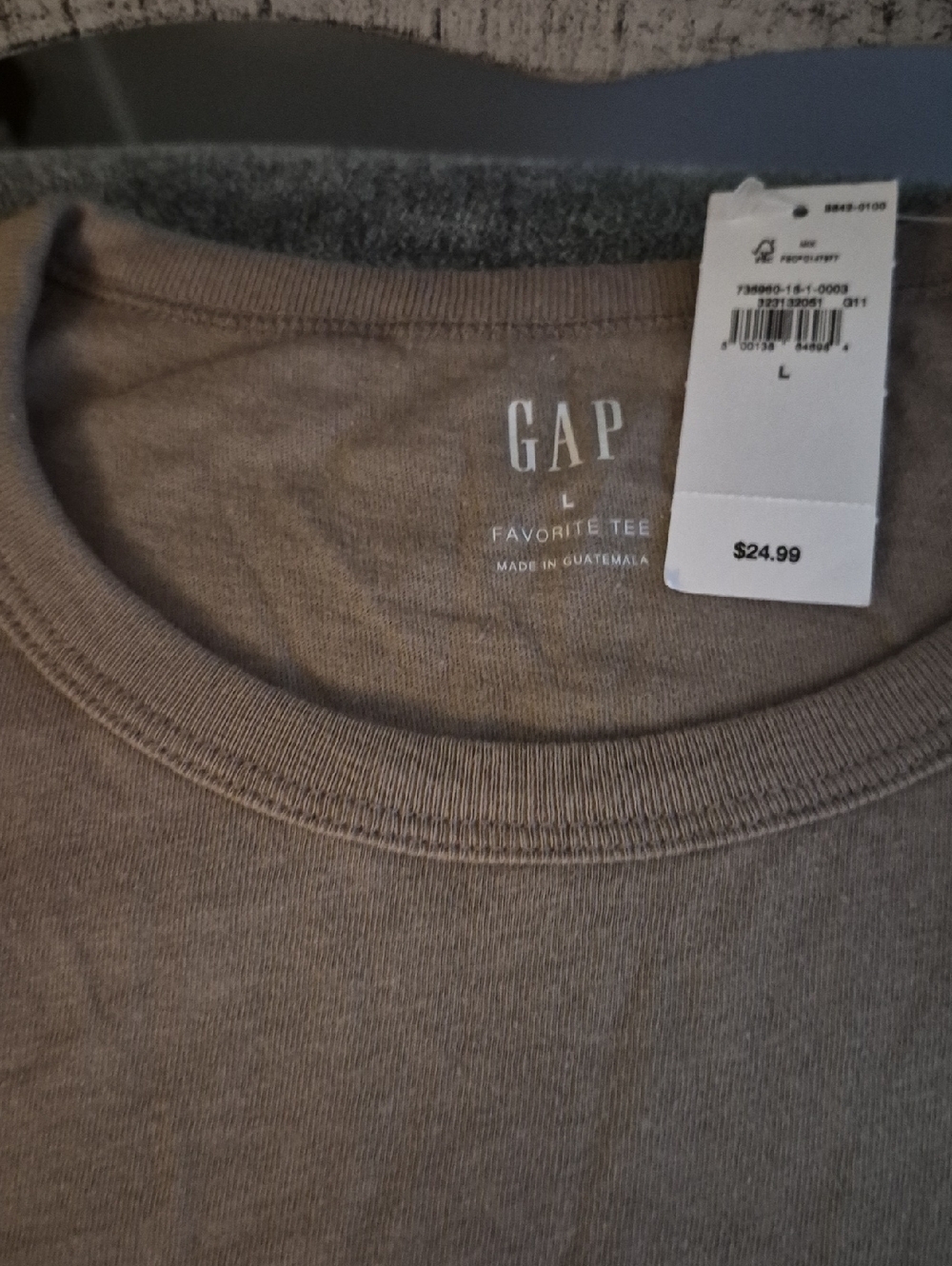 GAP Women's Crewneck T Shirt in Taupe